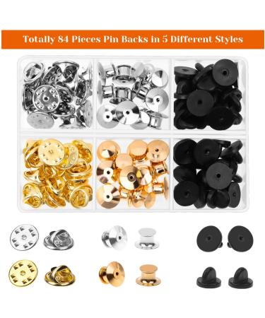 Selizo 84pcs Locking Pin Backs for Disney, Lapel, Enamel, Brooch, and Hat Pins - Assorted Styles - Buy Online on GoSupps.com