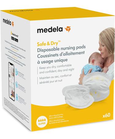 Medela Disposable Nursing Bra Pads - 60 Count | Leakproof & Ultra-Absorbent - Buy Online on GoSupps.com
