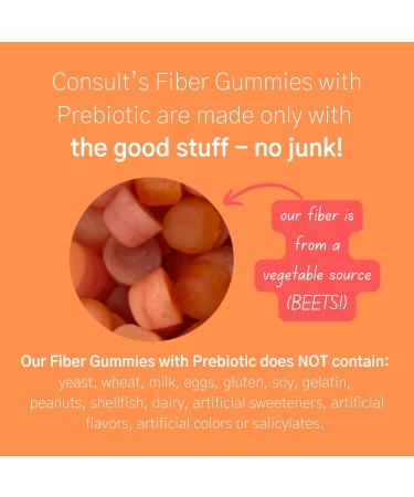 Consult Health Fiber Supplement Gummies - Sugar Free Multi Fruit Flavor - 6g Prebiotic Plant Based Fiber Blend - 120 Count - Buy Online on GoSupps.com