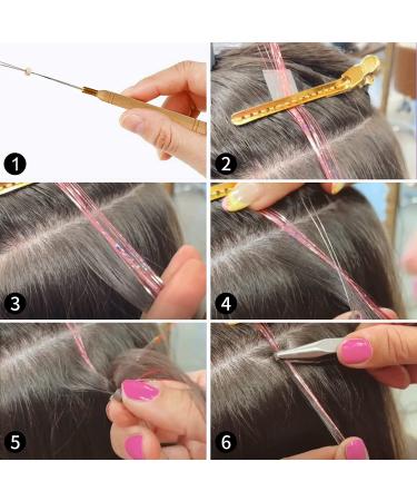 Fairy Hair Tinsel Kit - 47 Strands, 12 Colors, 3600 Strands - Glitter Sparkling Hair Extensions for Cosplay & Parties - Buy Online on GoSupps.com