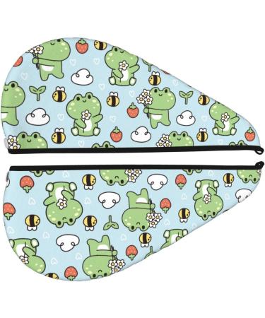 Buy Cute Floral Frog Microfiber Hair Towel | Super Absorbent Quick Dry Cap for Long Curly Hair Perfect for Women - Buy Online on GoSupps.com