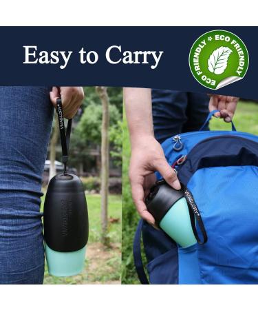 Vivaglory 750ml Stainless Steel Dog Water Bottle - Portable Pet Drinking Bottle with Large Trough for Hiking & Walking - Mint Green - Buy Online on GoSupps.com