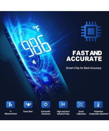 Buy Forehead Thermometer - No-Touch Infrared Digital Thermometer for Adults & Kids | Accurate Fast Readings Fever Alarm Mute Mode - International Shipping - Buy Online on GoSupps.com