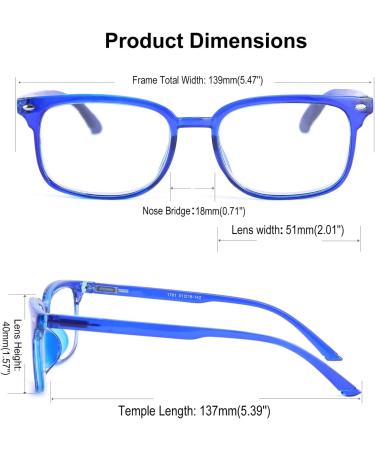 FEISEDY Blue Light Blocking Reading Glasses B2566 - Spring Temples 3.5x Magnification | International Shipping Available - Buy Online on GoSupps.com