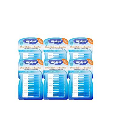 Wisdom Clean Between Brushes 6 Pack 6 Count (Pack of 1)