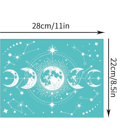 OLYCRAFT 2pcs Moon Phase Silk Screen Printing Stencils - 11x8.6 Inch Self-Adhesive Transfers for Wood, T-Shirts - Reusable Washable Mesh Stencils - Buy Online on GoSupps.com