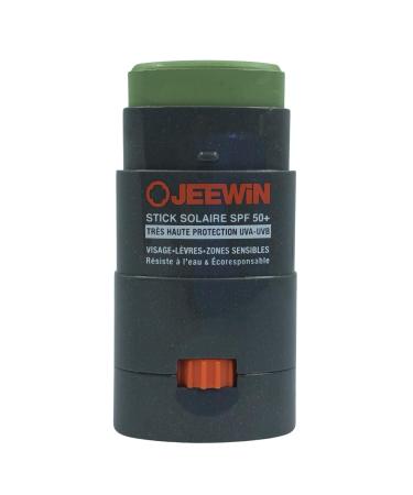 JEEWIN Waterproof Sunscreen Stick SPF50+ Face and Lips - GREEN (12 grams)