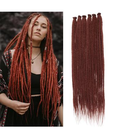 Leeven 24 Inch Copper Red Dreadlock Extension 40 Strands Synthetic Handmade Auburn Crochet Dread Locs 0.6 Width Dreads Extensions Hippie Single Ended Dreadlock /350# 24 Inch (40 Strands) Copper Red /350# - Buy Online on GoSupps.com