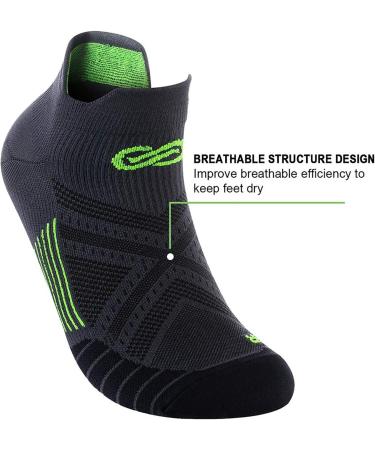 Paplus Ankle Compression Stockings for Men & Women - 6 Pair Low Cut Running Socks with Ankle Support - Gray L/XL (Men's 9.5-12 / Women's 10.5-13) - Buy Online on GoSupps.com