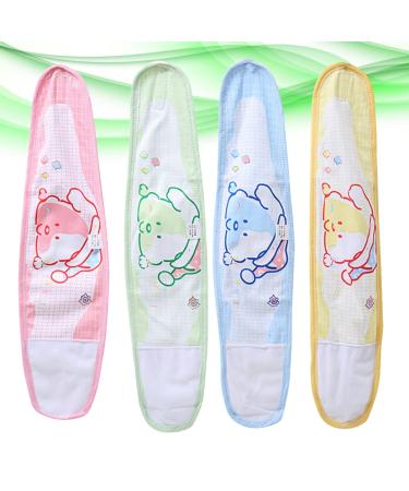 4pcs Baby Umbilical Cord Belly Bands | Bellybutton Protection Wrap for Newborn Boys and Girls | Assorted Colors | 50X13cm - Buy Online on GoSupps.com