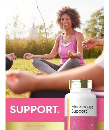 Menopause Support Supplement | 180 Capsules | Hot Flash & Night Sweat Relief | Non-GMO Gluten-Free Formula - Buy Online on GoSupps.com