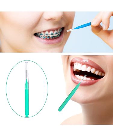 50-Piece Interdental Brush Set for Dental Hygiene - Orange Blue Green Pink - Buy Online on GoSupps.com