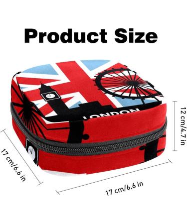 Menstrual Bag Zipper - UK Flag Tampon & Napkin Pouch for Women & Girls | Stylish & Practical - Buy Online on GoSupps.com