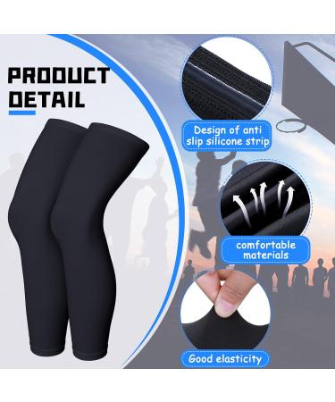 4 Pack Kids Long Compression Leg Sleeves - UV Protection for Boys & Girls | Youth Cycling & Basketball Sports | Size L - Buy Online on GoSupps.com