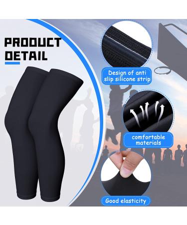 Kids Youth Basketball Compression Leg & Arm Sleeves - 4 Pairs Black/White (Small) - Buy Online on GoSupps.com