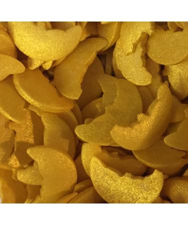 A Pinch Of - Halloween Gold Moons Cake Topper Sprinkles - 25g Edible Glimmer Cupcake Decorations - Party Sprinkles For Halloween and Harry Potter Themed Cakes and Bakes
