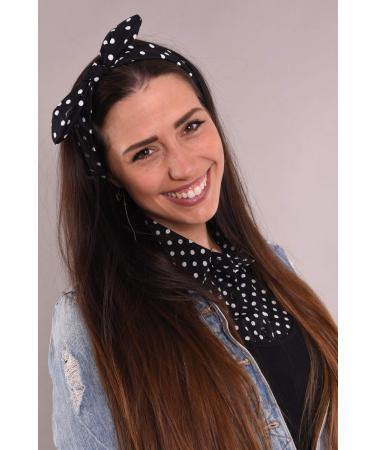 Stylbreaker Bordeaux-Red Dots Pattern Hair Band | Elastic Loop Headband for Pinup & Rockabilly Style | Women s Hair Accessories 04026036 - Buy Online on GoSupps.com