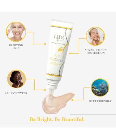 Lira Clinical Eli Drops SPF 30 - Zinc Oxide Sunscreen for Face | Broad Spectrum & Reef Safe | 1 fl oz - All Skin Types - Buy Online on GoSupps.com