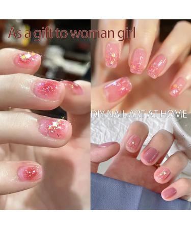 Glitter Nail Polish Nail Varnish - Glitter Pink Nail Polish for Festival - Quick Drying & Long Lasting Holographic Nail Polish - Oil-Based Formula & No Need Baking Pearl Nail Polish for Women(07 PINK) - Buy Online on GoSupps.com