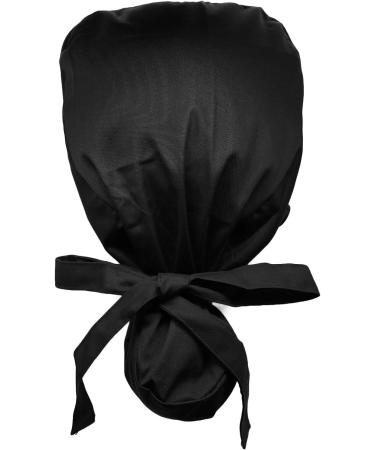 Hotme Women's Working Cap with Buttons and Sweatband - Adjustable Ponytail Hat for Long Hair in Black - Buy Online on GoSupps.com