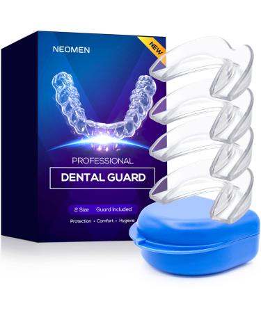 Neomen Mouth Guard  Mouth Guard for Clenching Teeth at Night  2 Small and 2 Big Night Guards for Teeth Grinding and Clenching Teeth at Night for Grinding Teeth