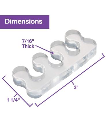 ZenToes Gel Toe Separators - Set of 2 Toe Spacers for Pedicure, Nail Polish, and Toenail Trimming (Clear) - Buy Online on GoSupps.com