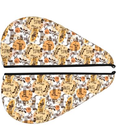 Doodle Dogs Microfiber Hair Towel | Super Absorbent Coral Velvet Wrap for Long Curly & Thick Hair - Quick Dry Hair Cap for Women - Buy Online on GoSupps.com