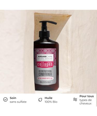 Arganicare | Shampoo + Conditioner Duo | With Collagen | Cleans & Maintains Natural Moisture Levels | Gives Volume to your hair | All hair types | 1x400 ML+ 1x400mL - Buy Online on GoSupps.com