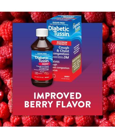 Diabetic Tussin Cough Suppressant Liquid Maximum Strength 4 oz (Pack of 6) - Buy Online on GoSupps.com