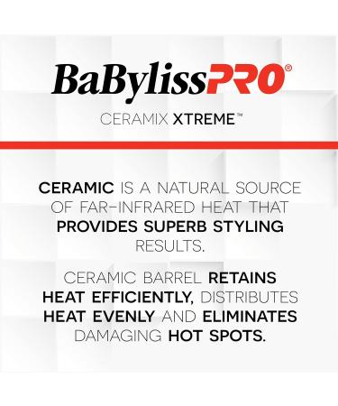 BaBylissPRO Ceramix Xtreme Dual Voltage Ceramic Curling Iron with Far Infrared Heat up to 430 F and Negative Ions Spring Handle 1/2" (13mm) Curling Iron - Buy Online on GoSupps.com