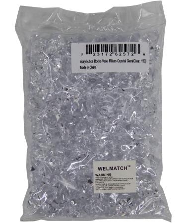 Clear Acrylic Ice Rock Crystals - Table Scatters, Vase Fillers - Wedding, Banquet, Party Decorations - 150 Pieces - Buy Online on GoSupps.com