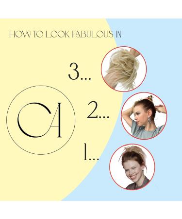 Buy CAISHA Jumbo Hair Extensions | Flora Updos & Bridal Hairstyles | Wavy Hellblond DM17cm #24T613 - International Shipping Available - Buy Online on GoSupps.com