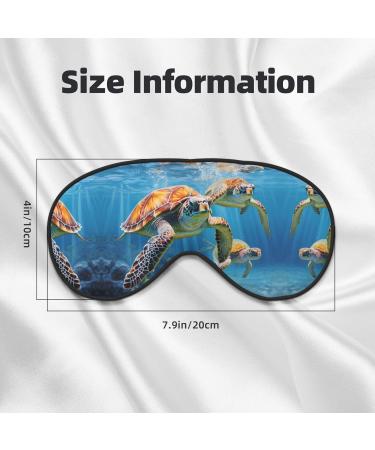 SSIMOO Sea Turtles Print Light-Blocking Eye Mask | Ultra-Soft for Comfort & Restful Sleep - International Shipping Available - Buy Online on GoSupps.com
