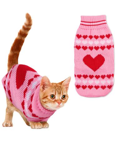 Actoys hoodie hooded sweater for cats warm cats clothes cats sweaters cats clothing winter pet sweater cat cat clothing sweet giraffe winter petrol clothing pink s