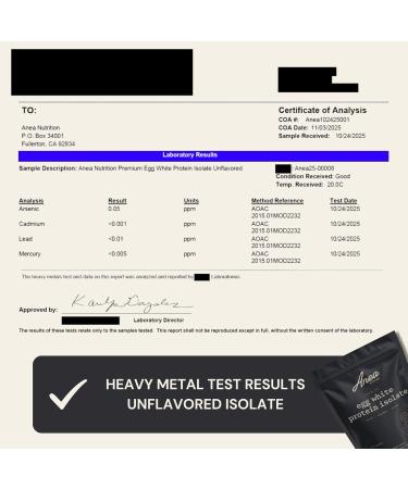 Anea Egg White Protein Isolate - Unflavored | 30g Protein | Fat-Free | 5.9g BCAA | Complete Amino Acid Profile | Dairy-Free Gluten-Free | Neutral Flavor for Shakes & Recipes | Made in GMP Facility - Buy Online on GoSupps.com