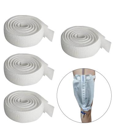 4PCS Catheter Leg Bag Straps Nylon Velcro Straps Catheter Night Bag Stand Comfortable & Durable Catheter Leg Bag Holder Support for Urine Drainage Suitable for Most Catheters