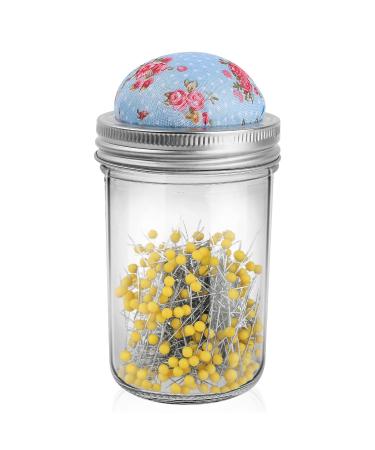 eZAKKA Pin Cushion  Pin Cushions for Sewing Glass Needle Pin Holder with 300 Pieces Pearl Needles Quilting Pincushion Kit 300 Needles Glass Bottle - Buy Online on GoSupps.com