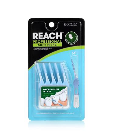 REACH Interdental Pick | 6-way spikes for deep cleaning | Whole mouth access | 60 picks