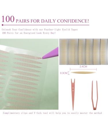 mercham 200 Pieces Eyelid Lift Strips Self-Adhesive Invisible Double Eyelid Lift Strips Double Eyelid Tape for Hooded Eyes & Droopy & Uneven & Mono-eyelids Instant Eye Lift Without Surgery (3MM) - Buy Online on GoSupps.com