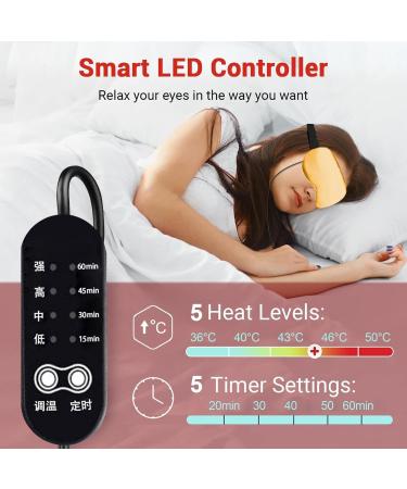 Stronrive Heated Eye Patch - Eye Warming Pad for Dry Eye | Heating Pad for Eyes Electric Eye Heat Compress with Adjustable Strap and Temperature Safe for Sleep Work Rose Gold - Buy Online on GoSupps.com
