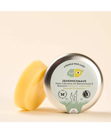 Buy Fixed Organic Foot Cream with Beeswax & Shea Butter - Toe Feast by 4peoplewhocare - KO Foot Care with Rosemary & Eucalyptus - 40g Can - International Shipping - Buy Online on GoSupps.com