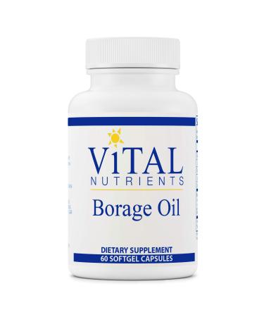 Vital Nutrients - Borage Oil - High Dose of GLA, Essential Omega 6 Fatty Acid - Cartilage, Joint, and Nerve Support - 60 Softgels 60 Count (Pack of 1)