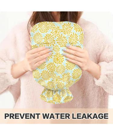 NAANLE Pastel Yellow Dandelion Hot Water Bottle - 2L Large Transparent for Menstrual Cramps Relief & Heat Therapy - Buy Online on GoSupps.com