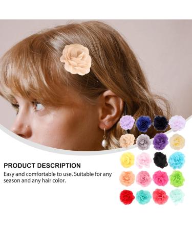 Ifundom 20-Piece Flower Hair Clips for Women | Rose Fabric Hair Accessories & Mexican Hair Flowers | Perfect for Weddings Parties & Mother's Day - Buy Online on GoSupps.com