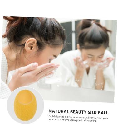 POPETPOP 24 Pcs Silk Ball Facial Cleanser Balls Beauty Cleaning Cocoons Silkworm Chrysalis Shell Skin Care Scrub Ball Facial Cleansing Cocoons Ball Pure Natural Silk Pack Face 1 count (Pack of 1) Yellowx2pcs - Buy Online on GoSupps.com
