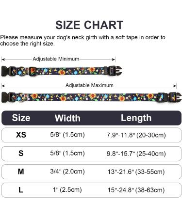 Buy Mercano Adjustable Dog Collar - Soft Nylon Comfort & Stylish Pattern for Small & Medium Dogs - Sunflower Design - Buy Online on GoSupps.com