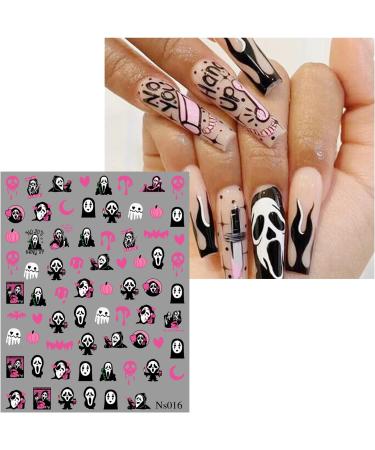 JMEOWIO 3D Embossed Halloween Nail Art Stickers Decals Self-Adhesive 5D White Ghost Pumpkin Nail Supplies Nail Art Design Decoration Accessories 4 Sheets - Buy Online on GoSupps.com