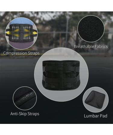 BraceUP Back Brace with Lumbar Pad for Men and Women - Relief for Sciatica & Lower Back Pain - Waist Support Belt for Heavy Lifting - S/M Size (70-90 cm) - Buy Online on GoSupps.com