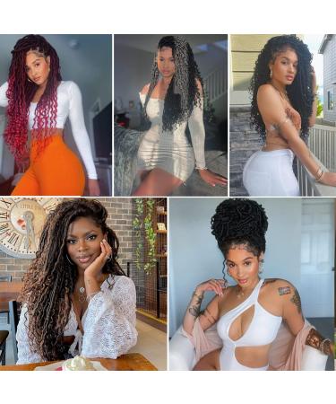 14 Inch Boho Faux Locs Goddess Locs Pre-Looped Soft Crochet Hair T27 - Pack of 8 - Buy Online on GoSupps.com