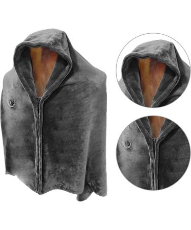 Qeepepucak Portable USB Heated Blanket | Fast-Warming Electrical Hooded Scarf for Kids & Adults | Comfortable Shoulder & Back Heating | Gray - Buy Online on GoSupps.com